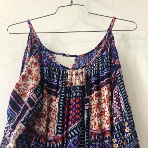 Patchwork boho cold shoulder boho dress American Eagle Outfitters - Picture 4 of 6